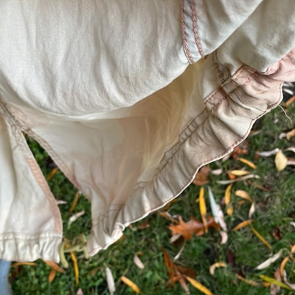 FREE PEOPLE PINK & TAN TYE DYE LONG JACKET 🩷🤎- XS/S - TP - RUNS BIG !- NEW ! - Picture 13 of 13